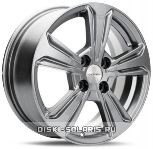 Диск Khomen Wheels KHW1502 серебристый с полировкой