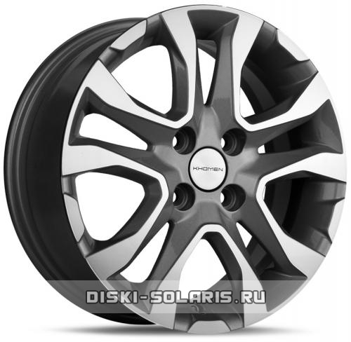 Диск Khomen Wheels KHW1503 серый с полировкой