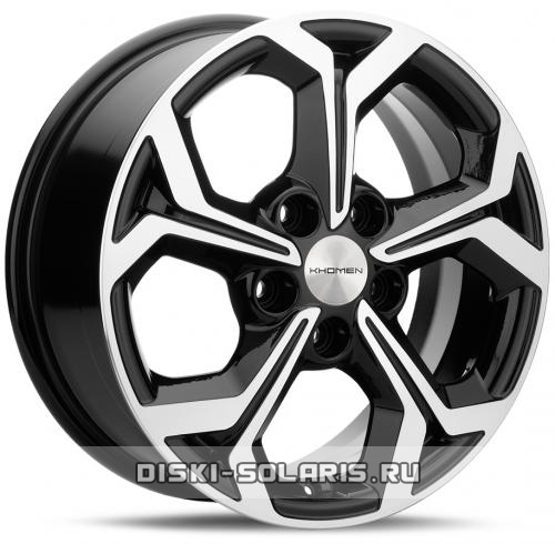 Диск Khomen Wheels KHW1606 черный с полировкой