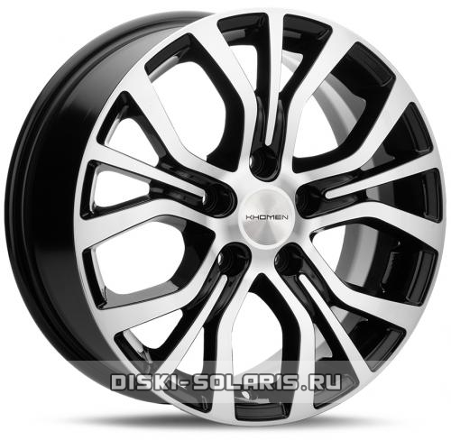 Диск Khomen Wheels KHW1608 черный с полировкой