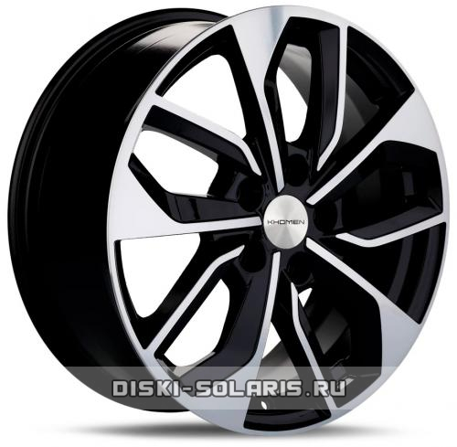 Диск Khomen Wheels KHW1703 черный с полировкой
