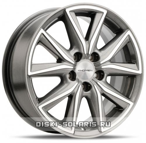 Диск Khomen Wheels KHW1706 серый с полировкой