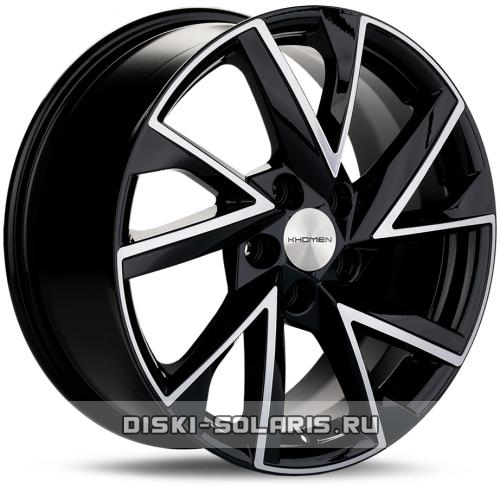 Диск Khomen Wheels KHW1714 черный с полировкой