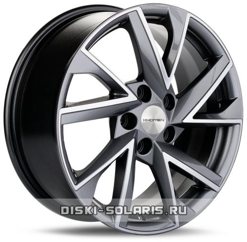 Диск Khomen Wheels KHW1714 серый с полировкой