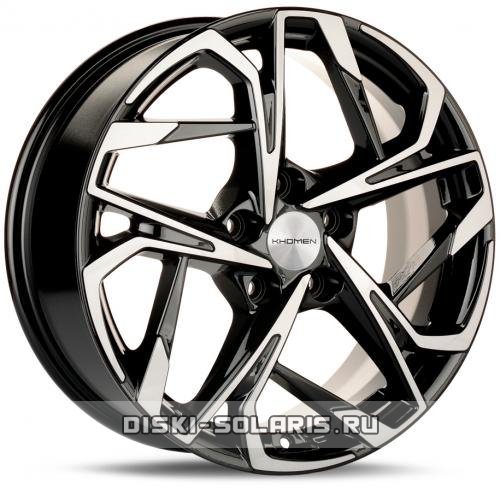 Диск Khomen Wheels KHW1716 черный с полировкой